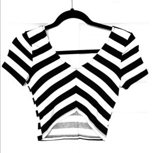 ASTR striped crop top NWOT